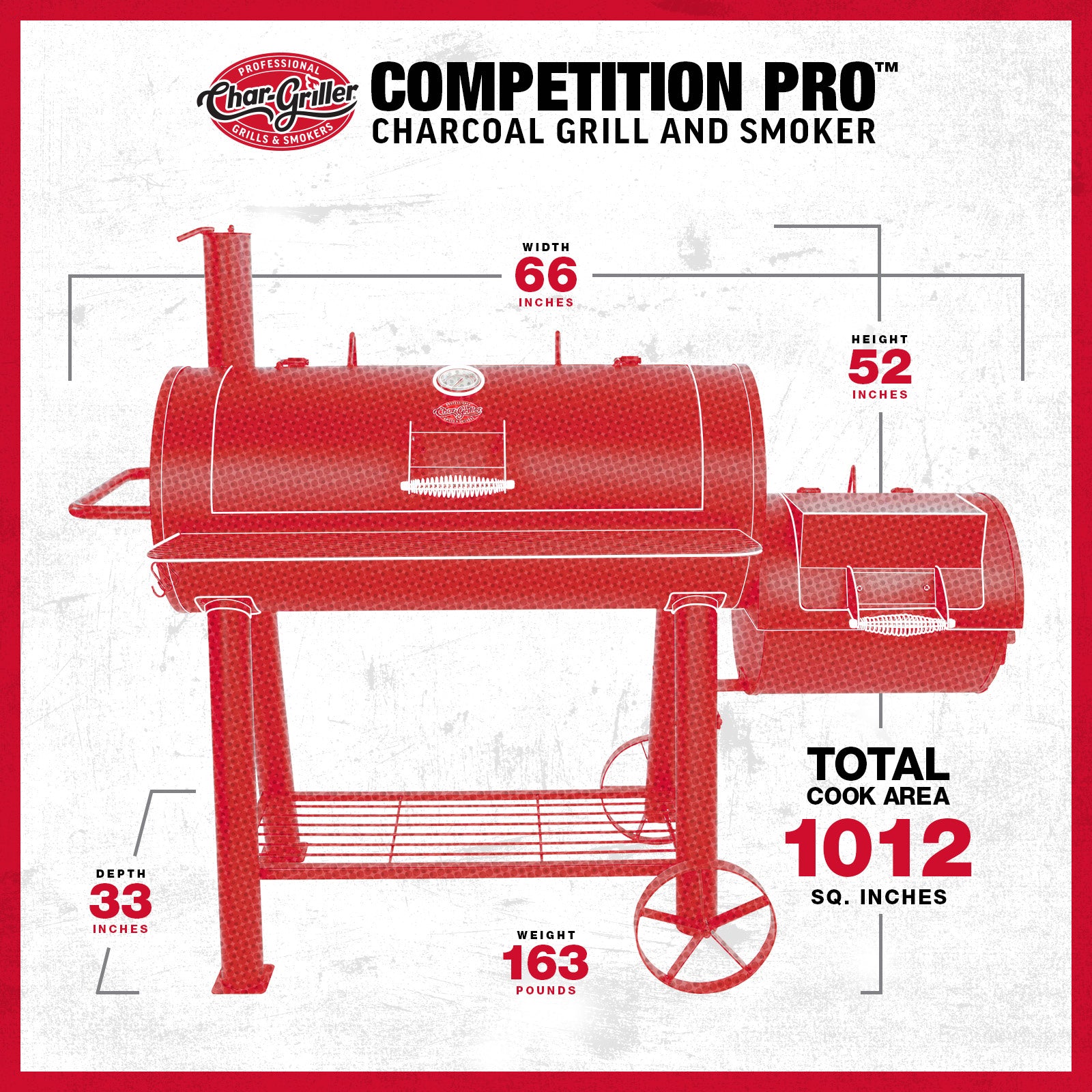Char-Griller Competition Pro Offset BBQ and Smoker