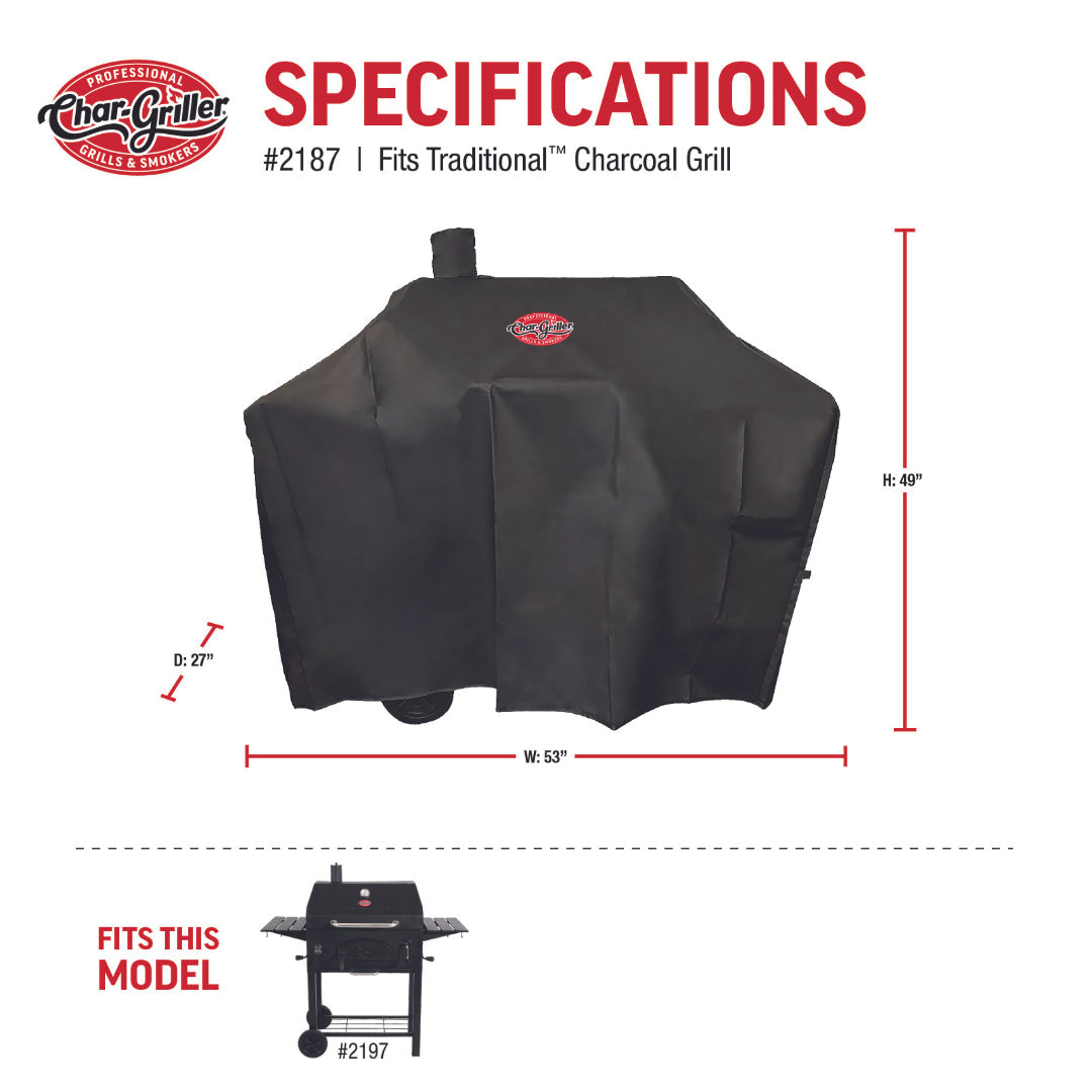 Char-Griller Traditional Charcoal Grill Cover